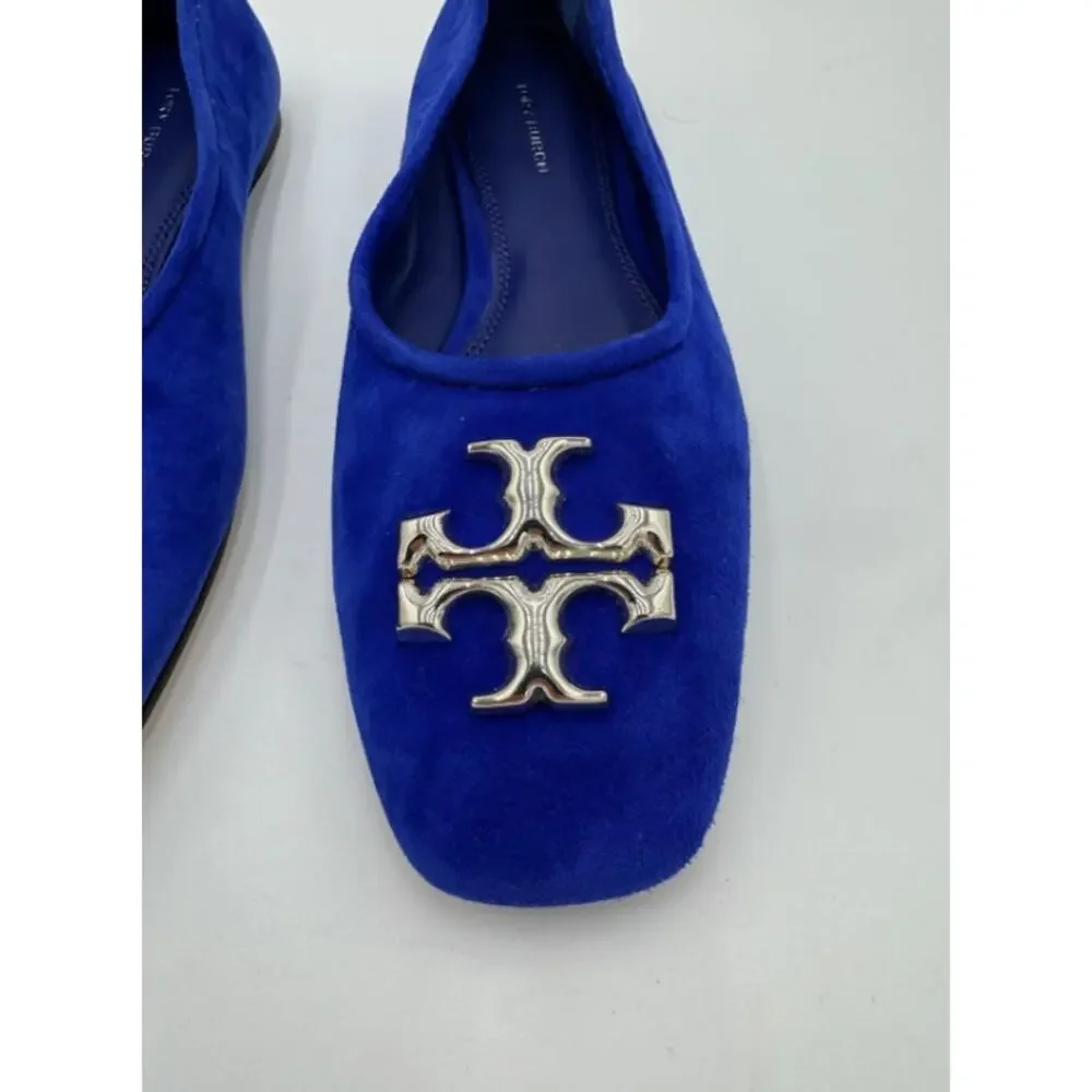 Tory Burch Eleanor Ballet Flat in Cobalt Suede size 6.5